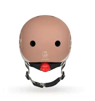 Scoot & Ride LED-Helm  XXS-S  in Mocha – verstellbar (45–51 cm)